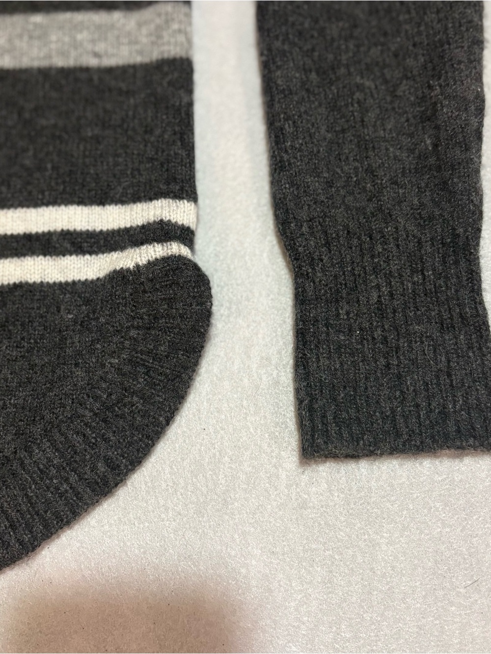 Autumn Cashmere XS 100% Cashmere Striped Turtleneck Quiet Luxury Sweater Soft - Picture 6 of 9
